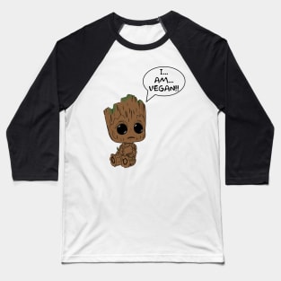 I Am Vegan Groot Baseball T-Shirt